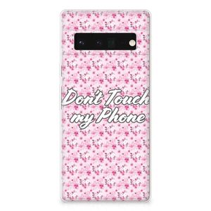 Google Pixel 6 Pro Silicone-hoesje Flowers Pink DTMP