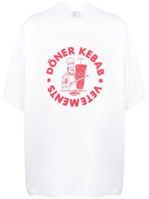 VETEMENTS T-shirt met print - Wit