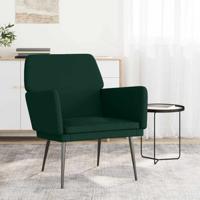 Fauteuil 62x79x79 cm fluweel donkergroen
