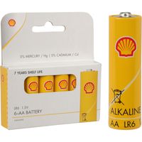 Shell Batterijen Penlite - AA type - 6x stuks - Alkaline   -
