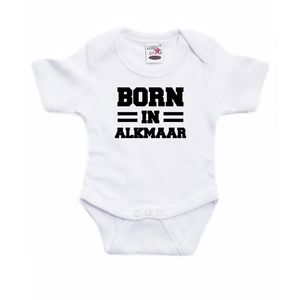 Born in Alkmaar cadeau baby rompertje wit jongen/meisje