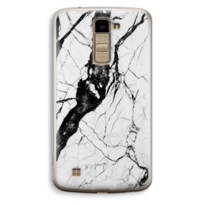 Witte marmer 2: LG K10 (2016) Transparant Hoesje