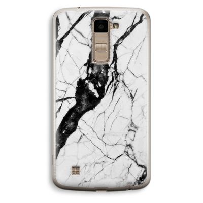 Witte marmer 2: LG K10 (2016) Transparant Hoesje