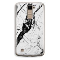 Witte marmer 2: LG K10 (2016) Transparant Hoesje