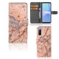 Sony Xperia 10 III | Bookcase | Marmer Oranje