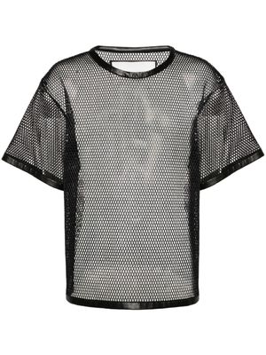 Jil Sander t-shirt à détails de perforations - Noir