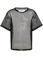 Jil Sander t-shirt à détails de perforations - Noir