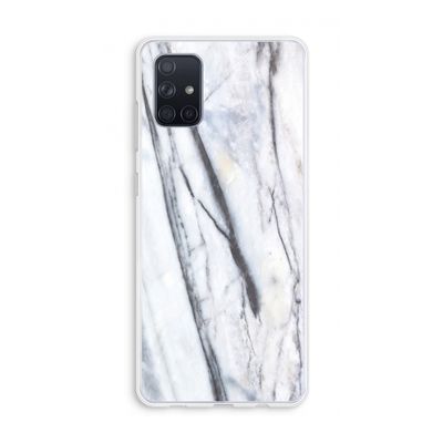 Gestreepte marmer: Galaxy A71 Transparant Hoesje
