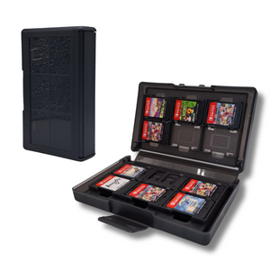 Game Card Case geschikt voor Nintendo Switch games - Accessoires Switch - 12 Games - Opbergen - Beschermen - Travel Koffer - Plastic - Grijs