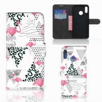 Honor 10 Lite | Telefoonhoesje | Met pasjeshouder | Flamingo Triangle