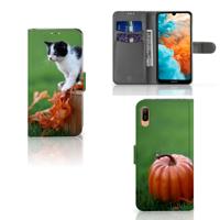 Huawei Y6 (2019) | Telefoonhoesje | Met pasjeshouder | Kitten