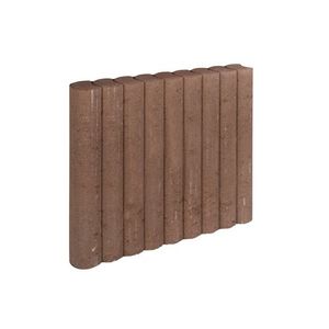 3 stuks! Rondo palissade bruin 8x50x50 cm - Gardenlux