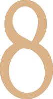 Vaessen Creative • mdf cijfer ''8'' 21,8cm