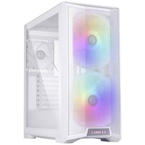 Lian Li LANCOOL 215 Midi-tower Behuizing, Gaming-behuizing Wit 2 voorgeïnstalleerde LED-ventilators, 1 voorgeïnstalleerde ventilator, Ventilatiebesturing,