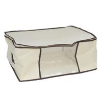 Gerimport Opbergtas/beschermhoes beddengoed/kleding - beige - 45 x 45 x 20 cm