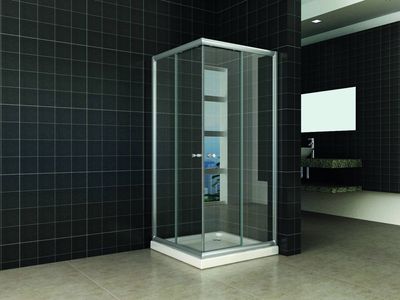 Wiesbaden Eco Hoekinstap Douchecabine 80x80x190 cm Aluminium