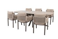 Savanne diningset met Prado tafel terre keramiek barrel 240 x 105 cm 4SO - 4so