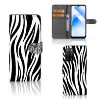 OPPO A16/A16s/A54s | Telefoonhoesje | Met pasjeshouder | Zebra