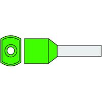 Geïsoleerde TwinAdereindhuls 16qmm Groen penlengte = 16mm