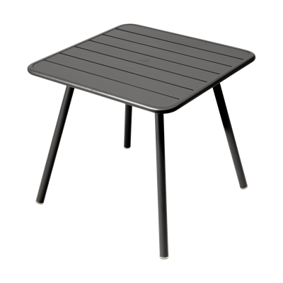 Fermob Luxembourg tuintafel vierpoot 80x80 cm Liquorice