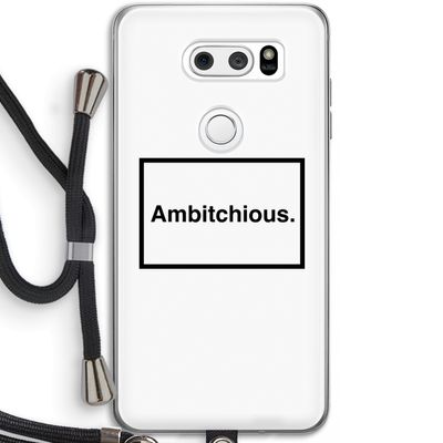 Ambitchious: LG V30 Transparant Hoesje met koord