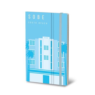 Stifflexible Notitieboek South Beach 13 X 21 Cm Papier Blauw