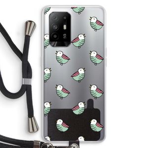 Vogeltjes: Oppo A94 5G Transparant Hoesje met koord