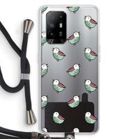 Vogeltjes: Oppo A94 5G Transparant Hoesje met koord