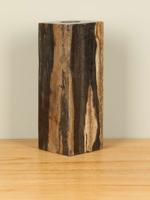 Waxinelichtje vierkant versteend hout nr. 17, 25 cm