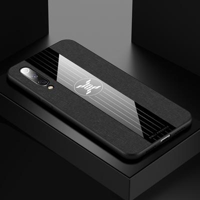 Voor Xiaomi mi 9 SE XINLI stiksels doek textuur schokbestendige TPU beschermhoes (zwart)