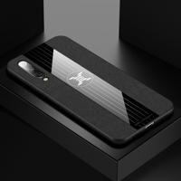 Voor Xiaomi mi 9 SE XINLI stiksels doek textuur schokbestendige TPU beschermhoes (zwart)
