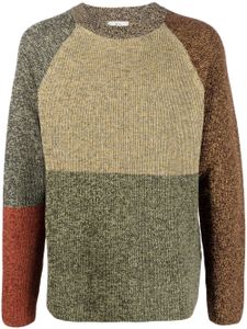 Woolrich pull colour block Arrow en maille nervurée - Or