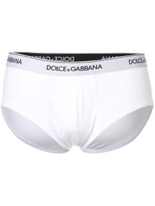 Dolce & Gabbana slip à bande logo - Blanc