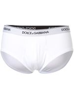 Dolce & Gabbana slip à bande logo - Blanc - thumbnail