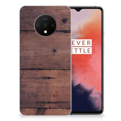 OnePlus 7T | Bumper Hoesje | Old Wood
