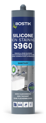Bostik S960 Silicone Non Staining 310ml - Wit