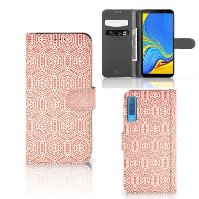 Samsung Galaxy A7 (2018) | Telefoon Hoesje | Pattern Orange
