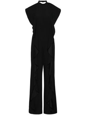 Alberta Ferretti combinaison à détails de volants - Noir