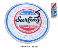 Strandlaken Rond polyester - diameter 150cm - SURFING - thumbnail