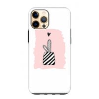 Zwart-wit cactus: iPhone 12 Pro Max Tough Case