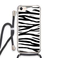 Zebra pattern: iPhone 8 Transparant Hoesje met koord