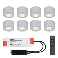 Complete set 8x3W dimbare LED in/opbouwspots Navarra IP44 - thumbnail