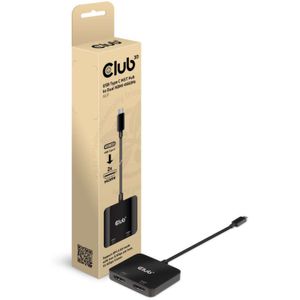 Club 3D USB-C (male) naar Dual HDMI (female) 4k/60HZ MST Hub hdmi splitter CSV-1556