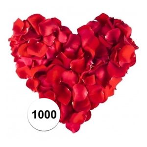 Rode rozenblaadjes 1000 stuks   -
