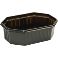 Bak | Gerecycled PET | 250ml | 125x95x39mm | zwart | 1000 stuks