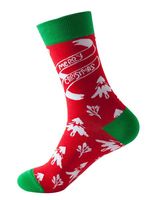 Christmas Cotton High Stretch Santa Tree Snowflake Pattern Socks Festive Party Matching - thumbnail