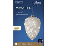 MicroLED denappel d15h21 cm frost kerst - Lumineo
