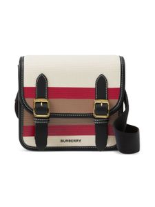 Burberry Kids sac à bandoulière rayé à logo imprimé - Tons neutres