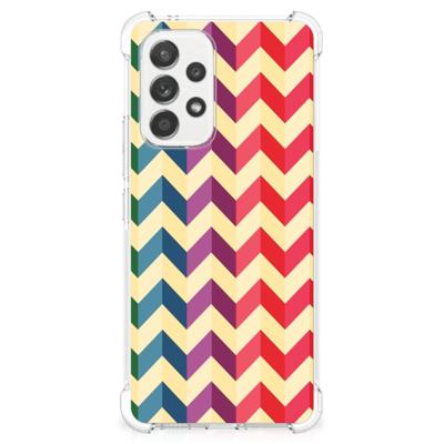 Samsung Galaxy A53 5G Doorzichtige Silicone Hoesje Zigzag Multi Color Samsung Galaxy A53 5G Doorzichtige Silicone Hoesje Zigzag Multi Color