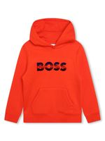 BOSS Kidswear hoodie en coton à logo imprimé - Rouge